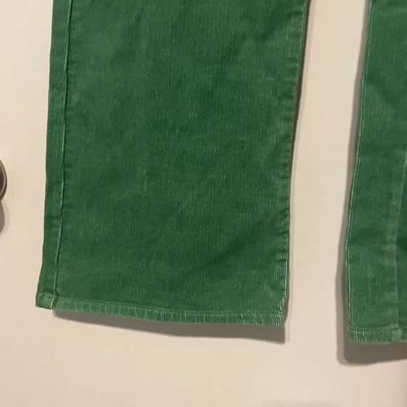 Y2K 2008 Leon Levin Weekend Kelly Green Wide Leg Corduroy Pants Size 8 - Picture 2 of 12